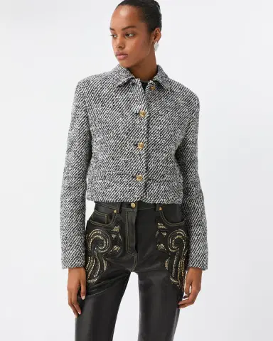 Versace Cropped Wool Bouclé Blouson | Thumbnail 2