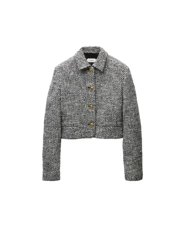 Versace Cropped Wool Bouclé Blouson