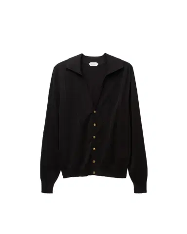 Versace Silk & Cotton Knit Polo Cardigan | Thumbnail 1