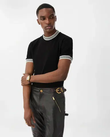 Versace Stretch Cotton-Jersey Slim T-Shirt | Thumbnail 2