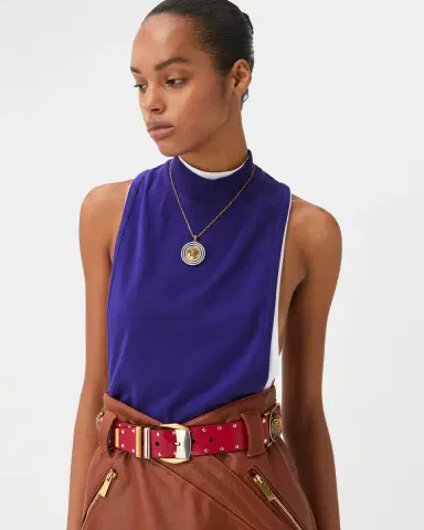Versace Embroidered-Logo Stretch Cotton-Jersey Tank Top | Thumbnail 2
