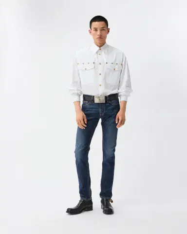 Versace Embroidered-Detail Slim Jeans | Thumbnail 2 Versace Embroidered-Detail Slim Jeans | Thumbnail 2