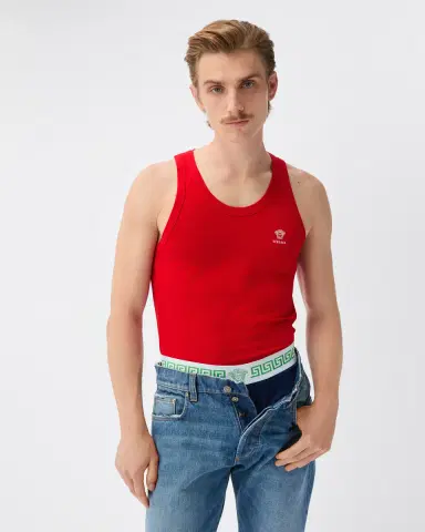 Versace Cotton-Jersey Tank Top | Thumbnail 2 Versace Cotton-Jersey Tank Top | Thumbnail 2