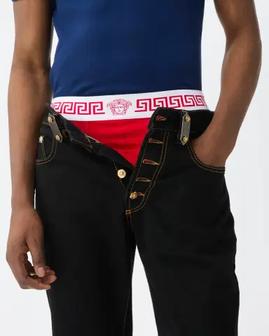 Versace Cotton-Jersey Long Trunks | Thumbnail 2 Versace Cotton-Jersey Long Trunks | Thumbnail 2