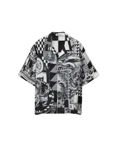 Versace Printed Silk Twill Regular Shirt | Thumbnail 1