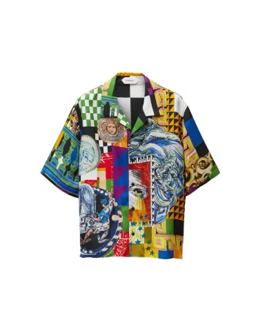 Versace Printed Silk Twill Regular Shirt | Thumbnail 1