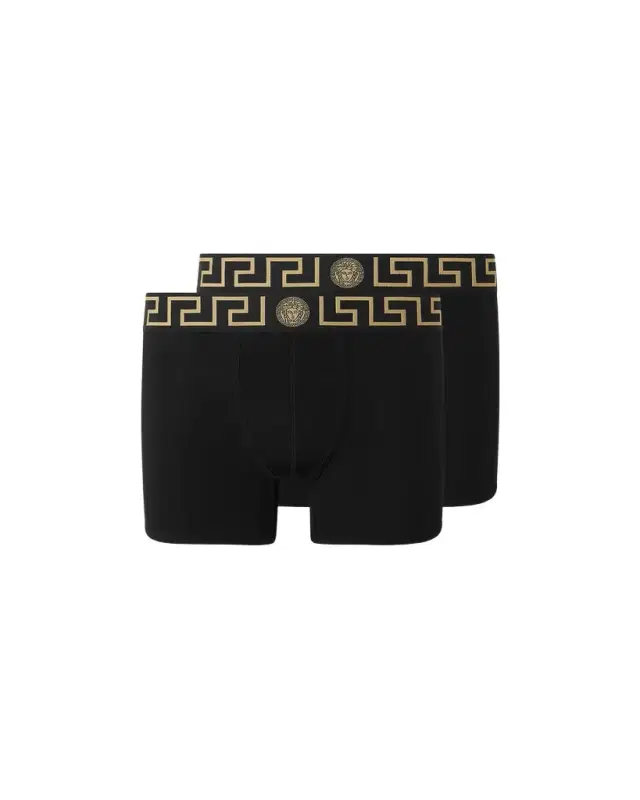 Versace Greca Border Long Trunks 2-Pack