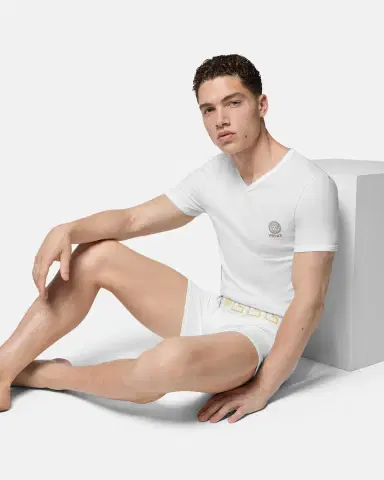 Versace Greca Border Long Trunks 2-Pack | Thumbnail 2 Versace Greca Border Long Trunks 2-Pack | Thumbnail 2