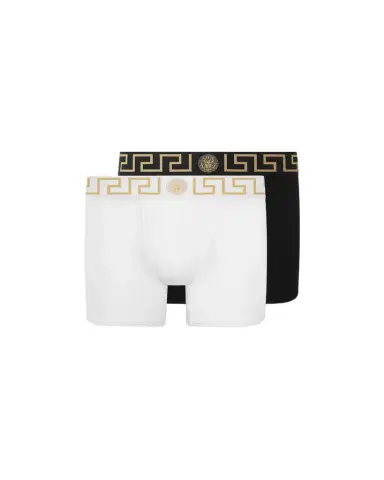 Versace Greca Border Long Trunks 2-Pack | Thumbnail 1 Versace Greca Border Long Trunks 2-Pack | Thumbnail 1