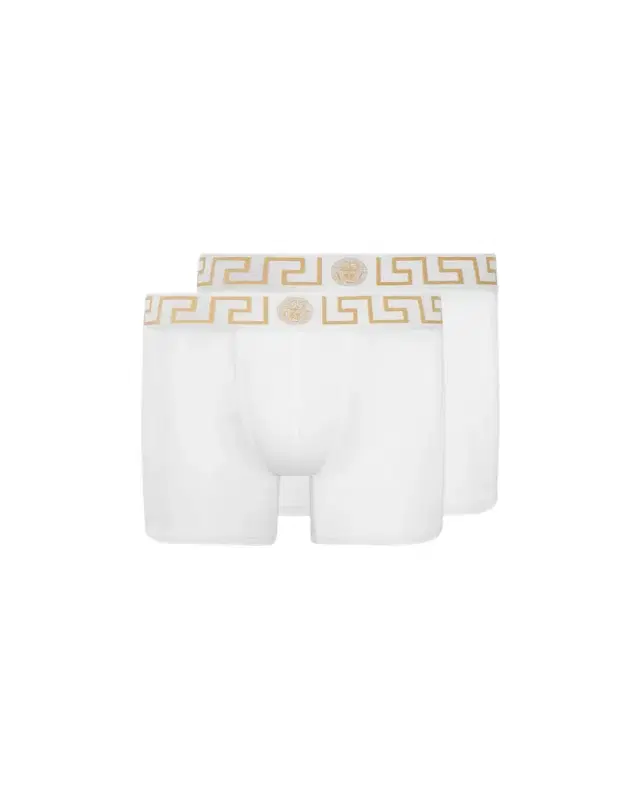 Versace Greca Border Long Trunks 2-Pack