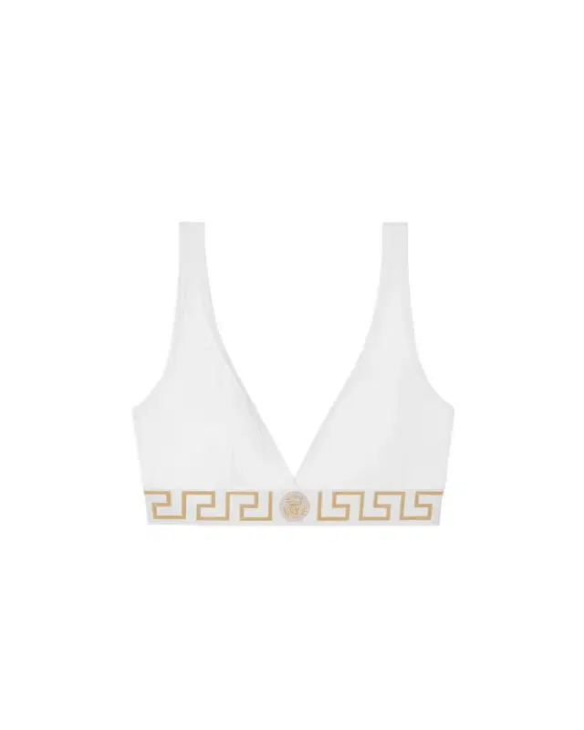 Versace Cotton-Jersey Triangle Bralette