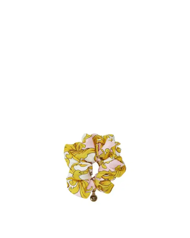Versace Printed Silk Scrunchie