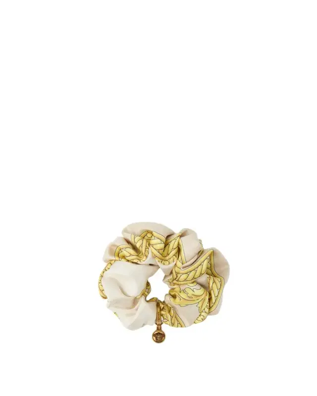 Versace Printed Silk Twill Scrunchie
