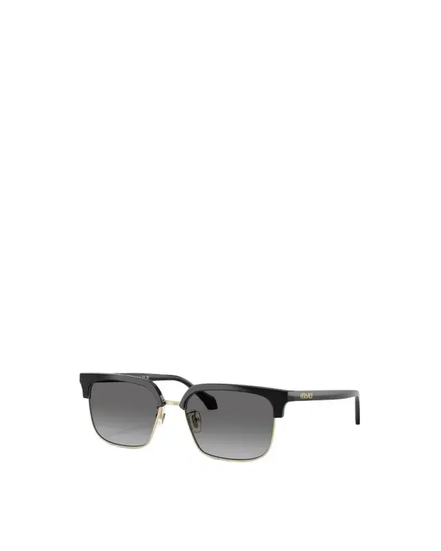 Versace Signature Low-Bridge Squared Sunglasses