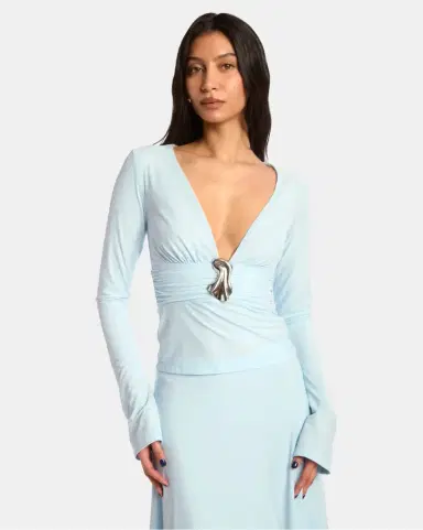 Kate Barton Lila V Neck Top | Thumbnail 6