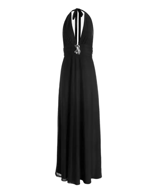 Kate Barton Nina Halter Maxi Dress Midnight