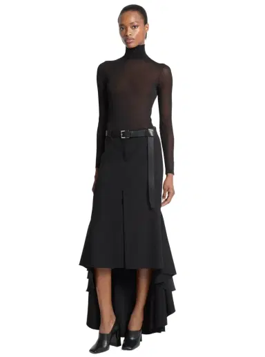 Michael Kors Collection Wool Serge High-Low Trouser Skirt in | Thumbnail 1