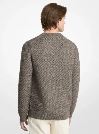 Michael Kors Collection Crosshatch Cotton Blend Sweater in | Thumbnail 2