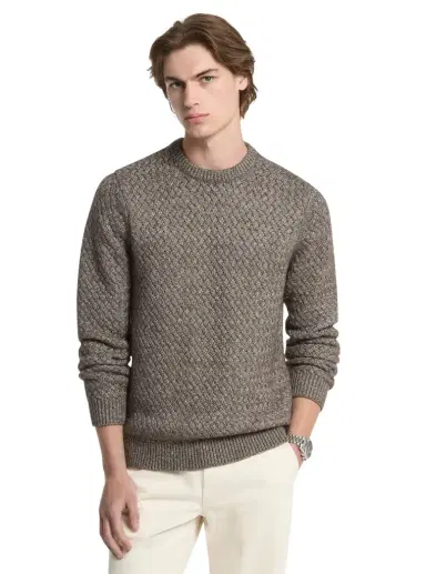 Michael Kors Collection Crosshatch Cotton Blend Sweater in | Thumbnail 1