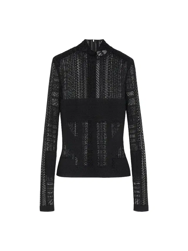 Alexander McQueen Women's Sheer Lace Long-Sleeve Top