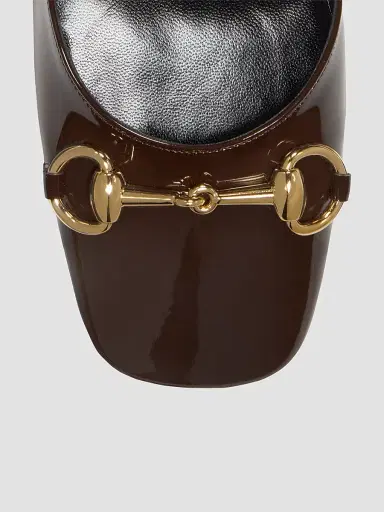 Gucci Women's Signora 85MM Patent Leather Pumps | Thumbnail 4