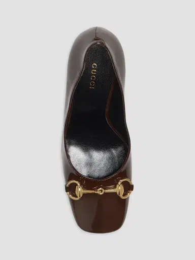 Gucci Women's Signora 85MM Patent Leather Pumps | Thumbnail 5