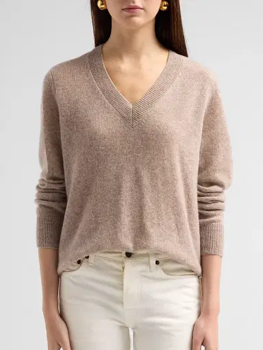 Saks Fifth Avenue Women's Cashmere V-Neck Sweater | Thumbnail 5