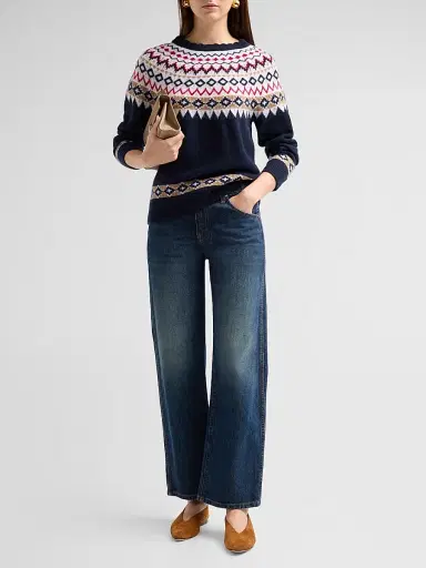 Saks Fifth Avenue Women's Fair-Isle-Inspired Cashmere Sweater | Thumbnail 2