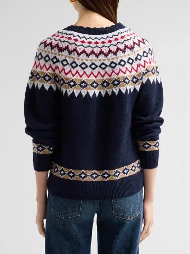 Saks Fifth Avenue Women's Fair-Isle-Inspired Cashmere Sweater | Thumbnail 3