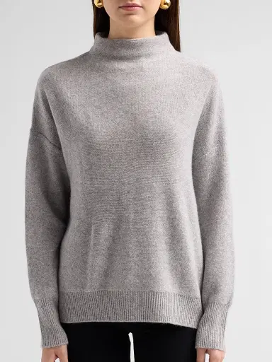 Saks Fifth Avenue Women's Cashmere Drop-Shoulder Turtleneck Sweater | Thumbnail 5