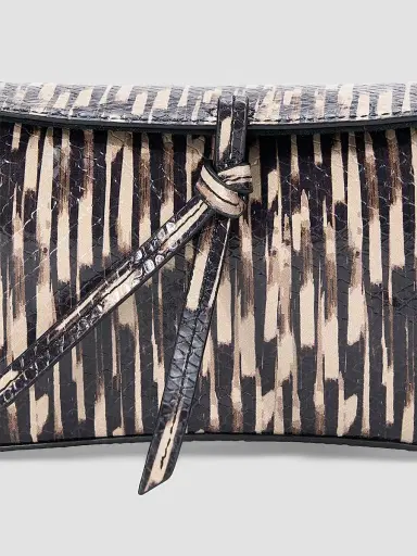 Staud Women's Eve Printed Leather Clutch | Thumbnail 3 Staud Women's Eve Printed Leather Clutch | Thumbnail 3