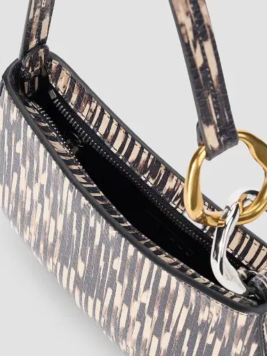 Staud Women's Ollie Printed Embossed Leather Shoulder Bag | Thumbnail 3