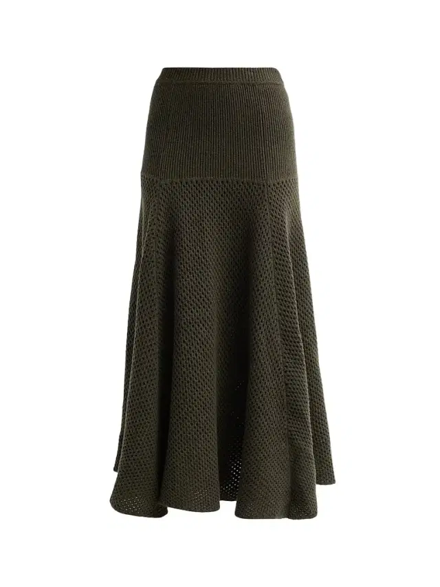 Ulla Johnson Women's Lucia Waffle-Knit Merino Wool Maxi Skirt
