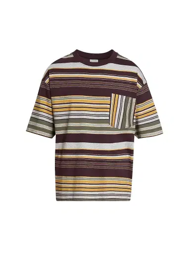 Dries Van Noten Men's Heso Striped Cotton T-Shirt | Thumbnail 1 Dries Van Noten Men's Heso Striped Cotton T-Shirt | Thumbnail 1