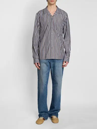 Dries Van Noten Men's Carlty Striped Cotton Shirt | Thumbnail 2 Dries Van Noten Men's Carlty Striped Cotton Shirt | Thumbnail 2