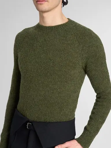 Dries Van Noten Men's Alpaca-Blend Crewneck Sweater | Thumbnail 5 Dries Van Noten Men's Alpaca-Blend Crewneck Sweater | Thumbnail 5