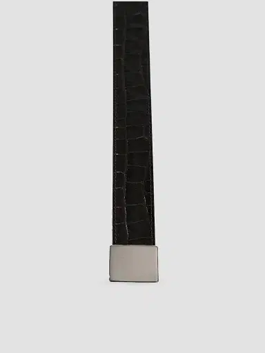 Déhanche Women's Brandt Alligator-Embossed Leather Belt | Thumbnail 2