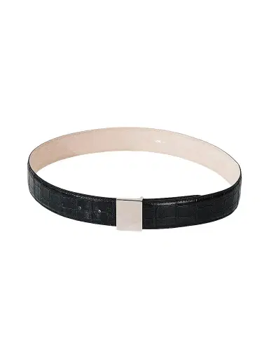 Déhanche Women's Brandt Alligator-Embossed Leather Belt | Thumbnail 1