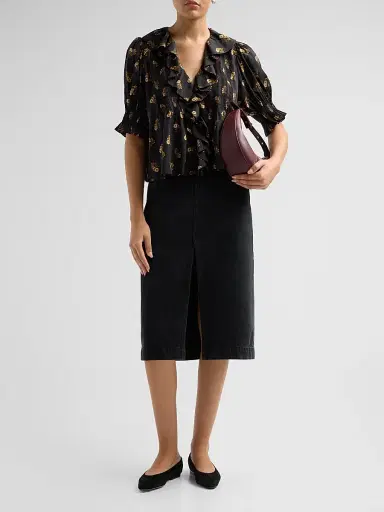 DÔEN Women's Henri Floral Ruffle Blouse | Thumbnail 2 DÔEN Women's Henri Floral Ruffle Blouse | Thumbnail 2