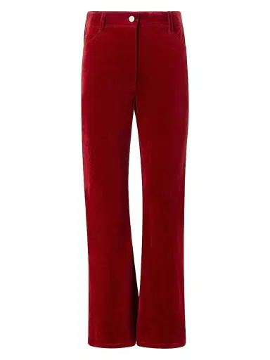 Akris punto Women's Cali Velvet Boot-Cut Crop Pants | Thumbnail 1