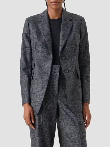Akris Women's Arie Checked Single-Breasted Jacket | Thumbnail 4 Akris Women's Arie Checked Single-Breasted Jacket | Thumbnail 4