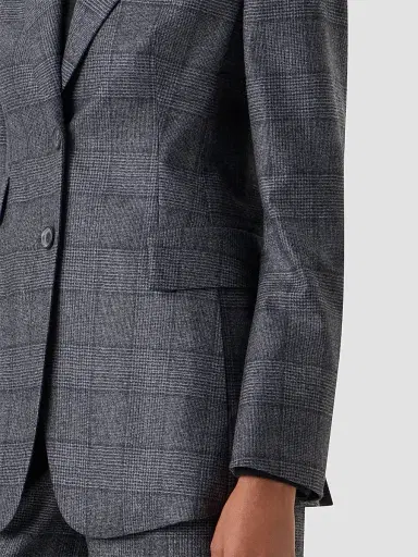 Akris Women's Arie Checked Single-Breasted Jacket | Thumbnail 5 Akris Women's Arie Checked Single-Breasted Jacket | Thumbnail 5