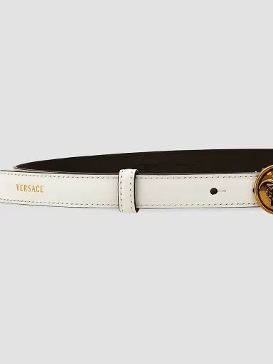 Versace Women's Logo Leather Belt | Thumbnail 2