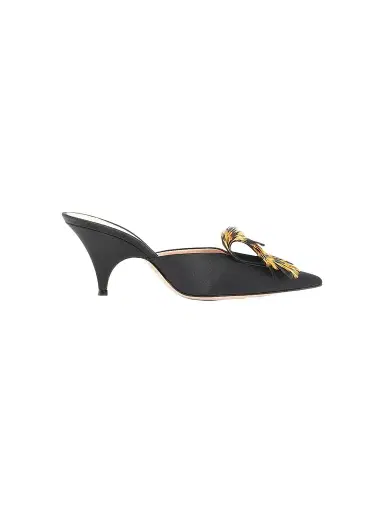 Gianvito Rossi Women's 70MM Crepe Satin Stretch Mules | Thumbnail 1