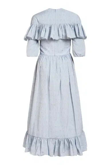 Markarian Buttercup Blue And Yellow Striped Midi Dress | Thumbnail 7