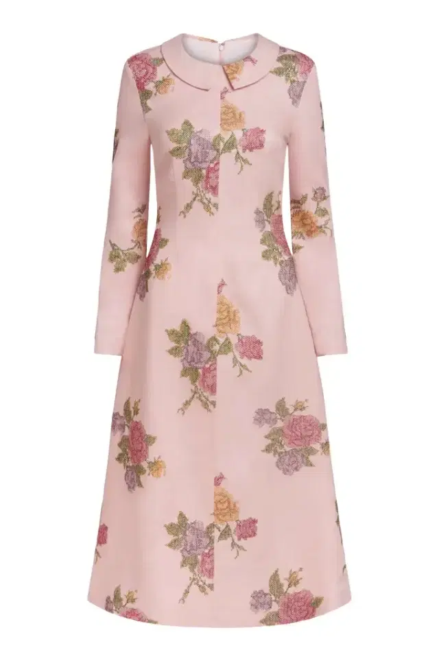 Markarian Gretel Cross Stitch Linen Midi Dress