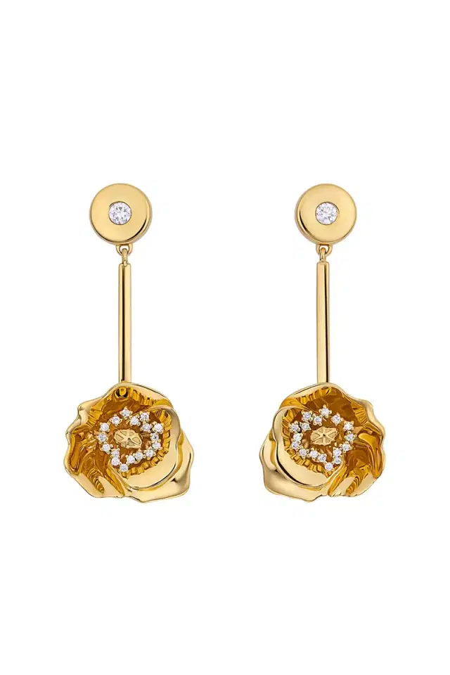 BUDDHA MAMA Diamond Shirley Poppy Earrings