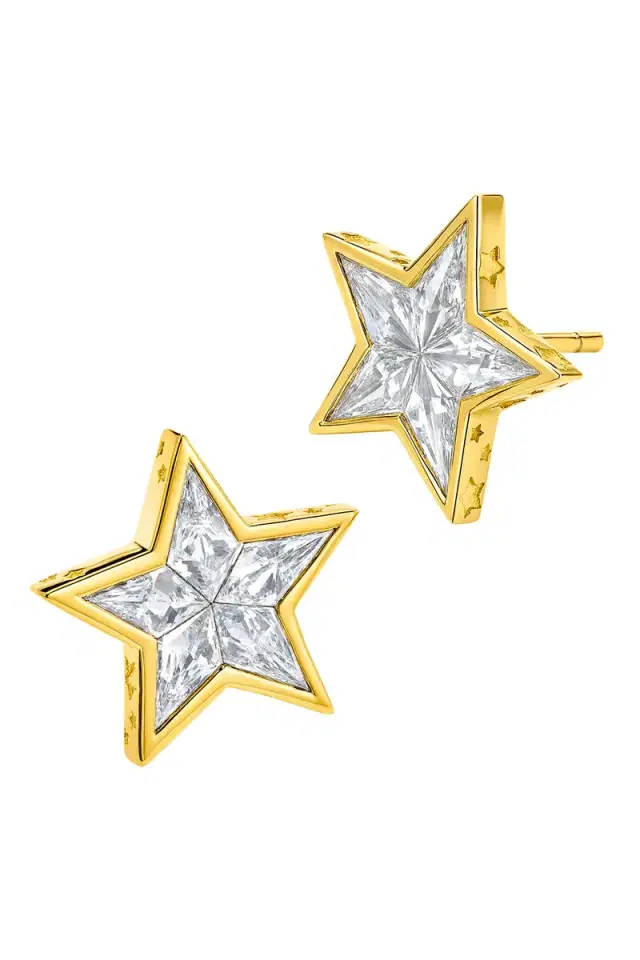 BUDDHA MAMA Diamond Star Stud Earrings