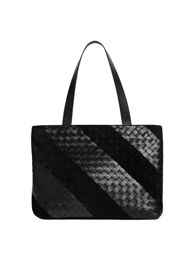 Bottega Veneta Men's Small Intrecciato Leather & Suede Tote