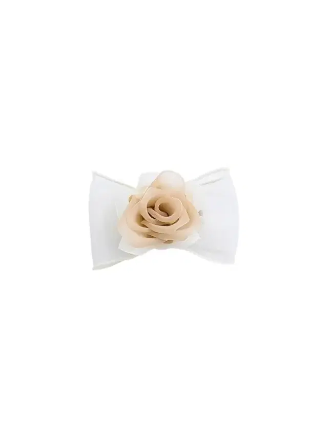 Mimi Tutu Rose Accent Bow Hair Clip Set